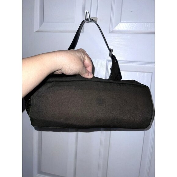 COACH Neoprene Nylon Dark Green Leather Handle Satchel Handbag - Picture 12 of 16